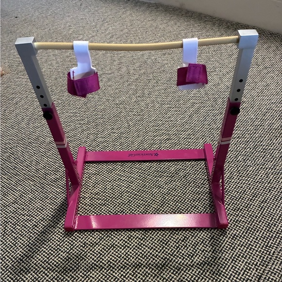 American Girl Gymnastics Bar 18” McKenna Pink Bar Only & Grips Doll Playset - Picture 2 of 3